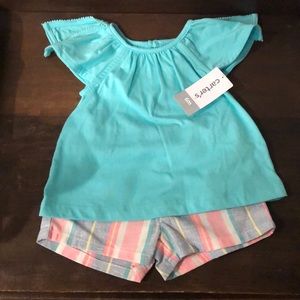 Carters set NWT striped shorts
